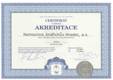 Certifikát o udělení akreditace